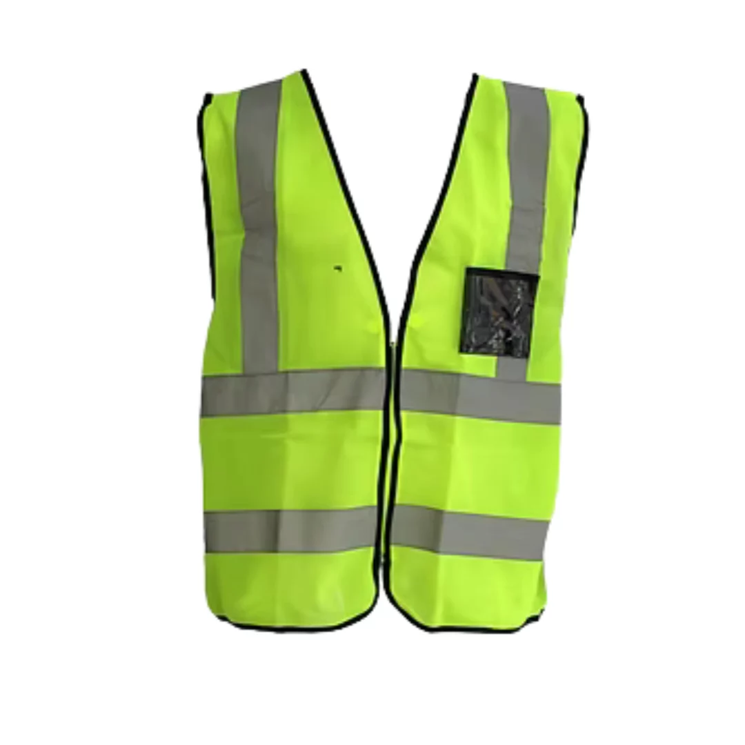 Lime Reflective Vest With ID Pocket