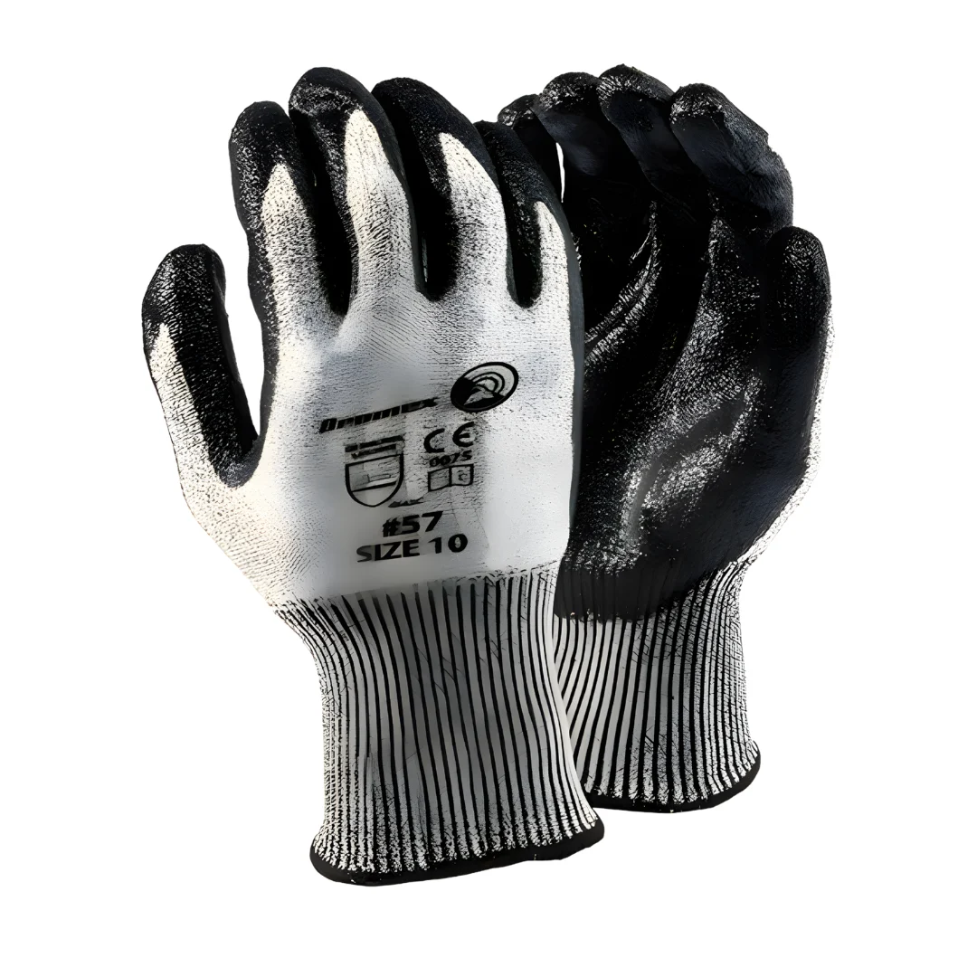 Black Nitrile Palm Coated On Grey