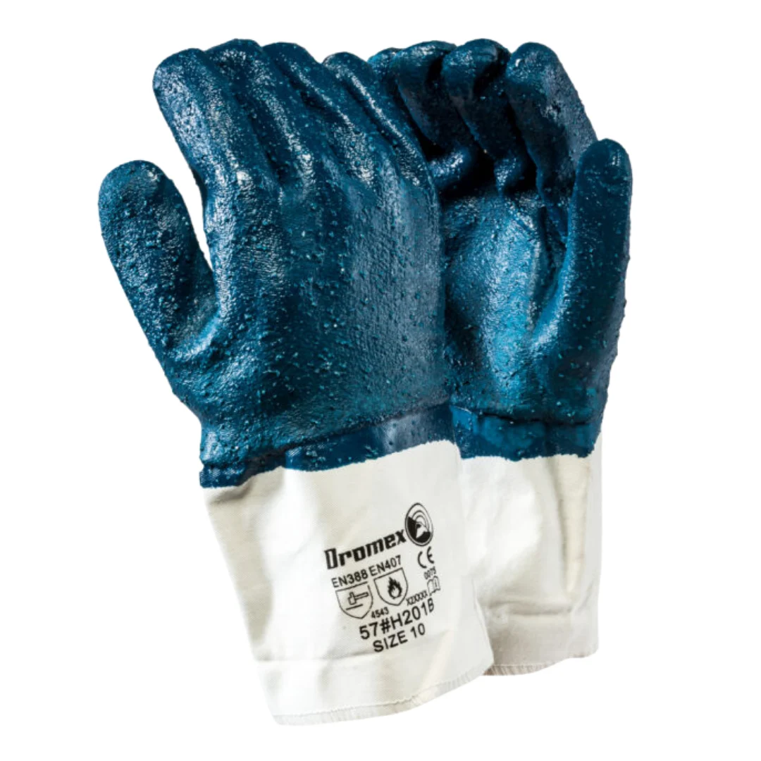 Navy Rough Coated Nitrile Safety Cuff