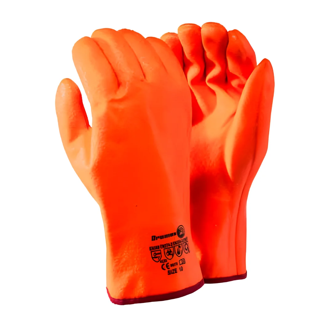 Orange PVC Freezer Gauntlet 30cm