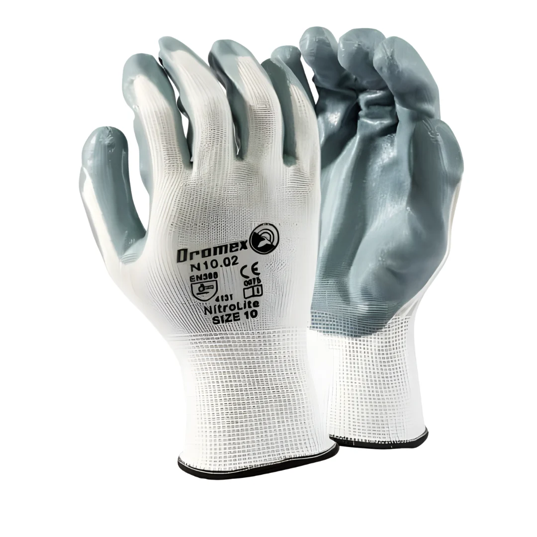 Nitrolite Grey Nitrile Palm Coated On White Shell